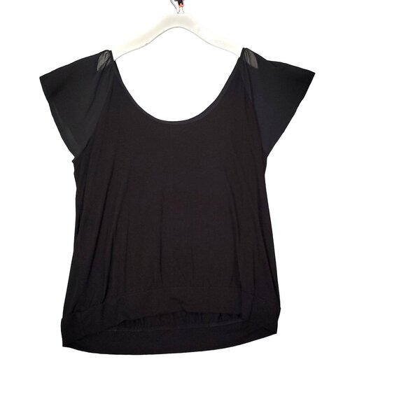 TORRID Womens Blouse Size‎ 3X Sheer Short Sleeves Beaded Neck Goth Punk - Picture 2 of 9